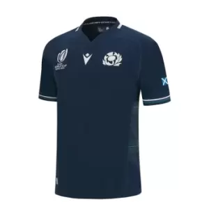 Image of Macron Scotland Rugby Home Shirt 2023 2024 Juniors - Blue