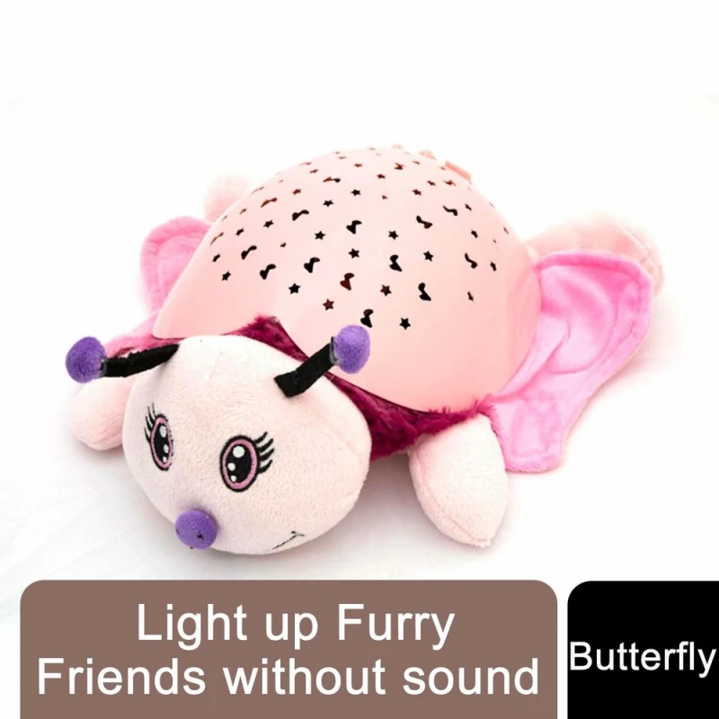 Image of Light up Furry Friend Color-changing Butterfly Plush - Soft & Soothing Light
