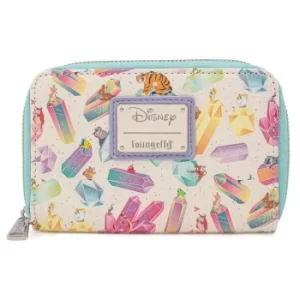 Image of Loungefly Disney Crystal Sidekicks Aop Zip Around Wallet