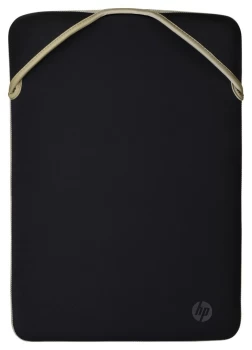 Image of HP 14" Reversible Laptop Sleeve - Black & Gold