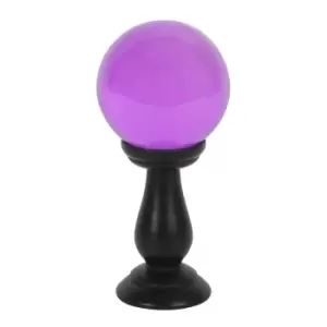 Image of Purple Small Crystal Ball on Wooden Stand