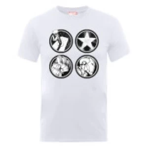 Image of Marvel Avengers Assemble Main Logos T-Shirt - White - M