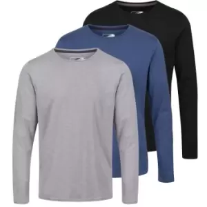 Image of Regatta Professional Mens Essentials 3 Pack LS T Shirt S - Chest 37-38' (94-96.5cm)