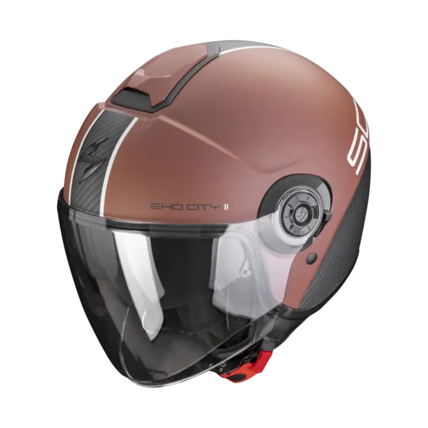 Image of Scorpion Exo-City II Carbo Dark Brown-Black Jet Helmet S