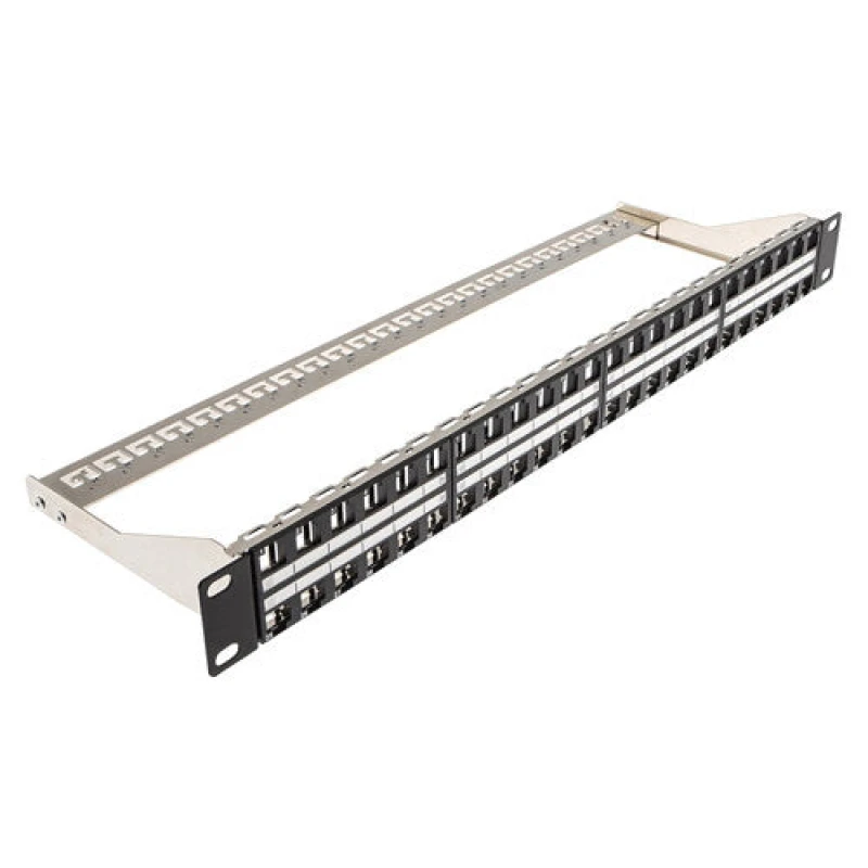 Image of Cablenet Cablenet 48 Port Cat6a 1u Unloaded Keystone Patch Panel 72-3761