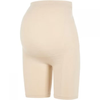Image of Mamalicious Ladies Maternity Seamless Shorts - Mellow Buff