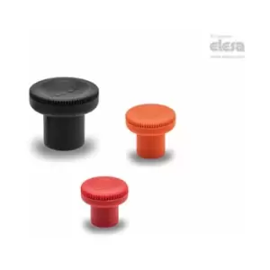 Image of Elesa - ekk Knurled knobs Technopolymer Threaded hole EKK.25 B-M6-C1