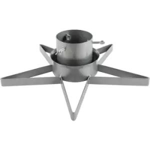 Image of Harbour Housewares - Metal Star Christmas Tree Stand - Silver