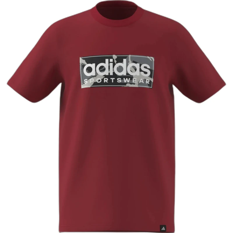 Image of adidas Logo T Shirt Junior Red/LtGrey/Blk unisex 11-12 Years