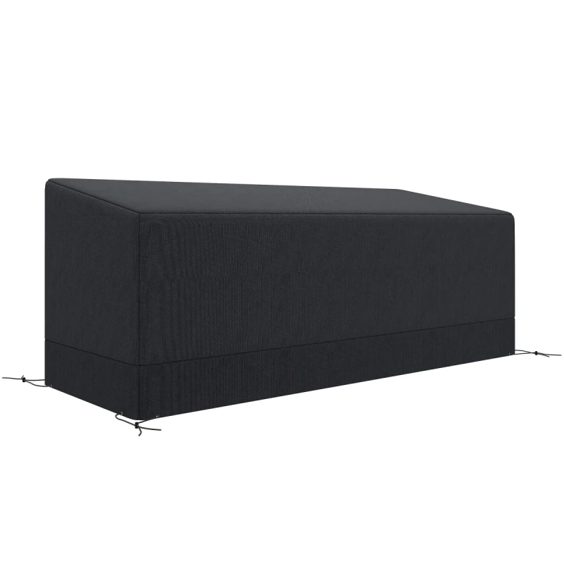 Image of Outsunny 190x72x76cm Rectangular Patio Furniture Cover for Chairs Black 84B-517V01BK