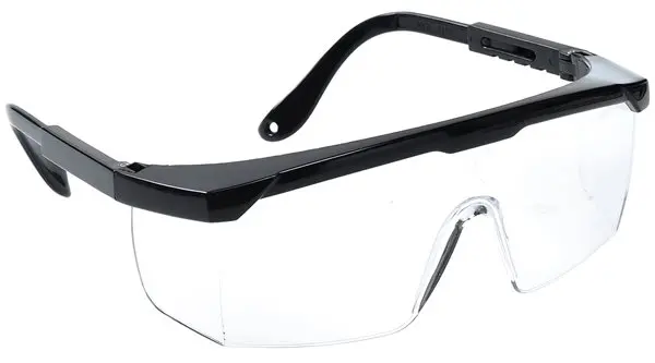 Image of Portwest Classic Safety Glasses PW33CLR Frame: Black