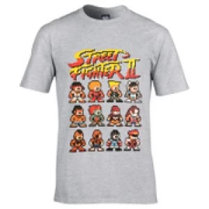 Image of Capcom Street Fighter Mens Street Fighter II T-Shirt - Grey - S