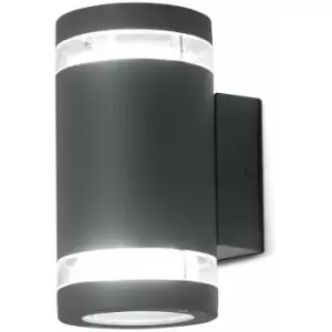 Image of Loops - Outdoor IP44 Twin Wall Light Graphite LED GX53 9W