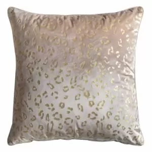 Image of Crossland Grove Mini Leopard Print Cushion Gold 550x550mm