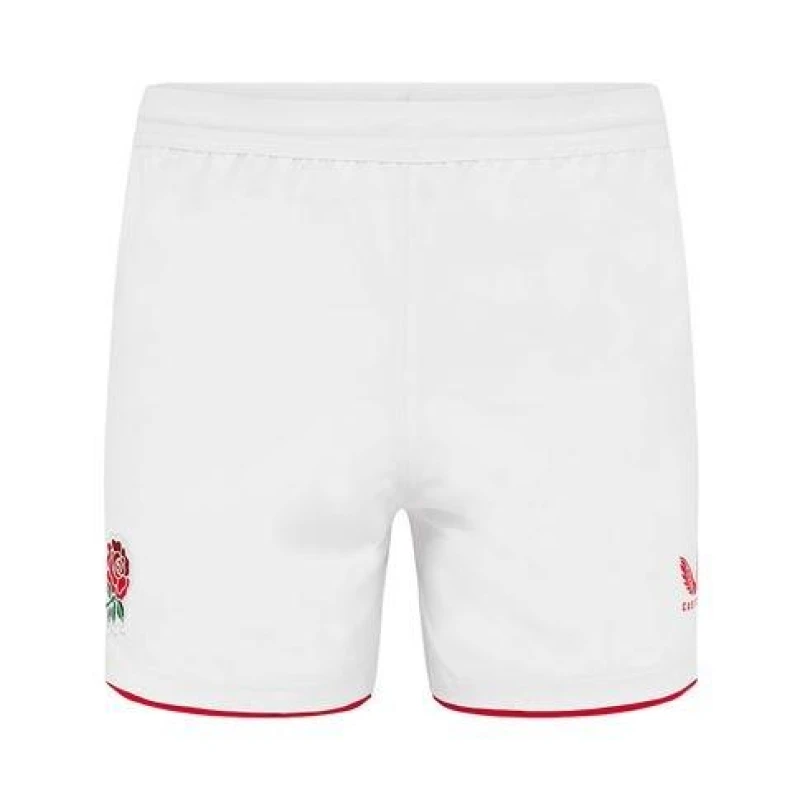 Image of Castore England Rugby Home Shorts 2025 Adults White/Red male XL