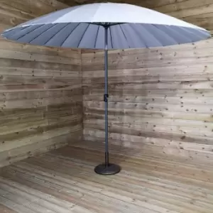 Image of 325cm Aluminium Parasol Light Grey with Crank & Tilt Mechanism for Garden or Patio