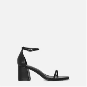 Image of Missguided Barely There Block Heels - Black
