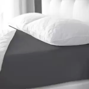 Image of Magna Superior Soft Microfibre Bedding Sheet Range - Charcoal - Double TJ Hughes