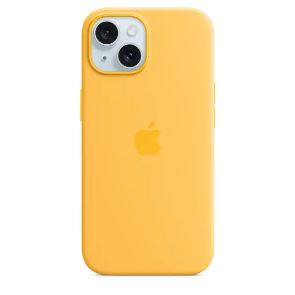 Image of Apple iPhone 15 Silicone Case with MagSafe - Sunshine MWNA3ZM/A