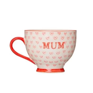 Image of Sass & Belle Bohemian Red Hearts Mum Mug