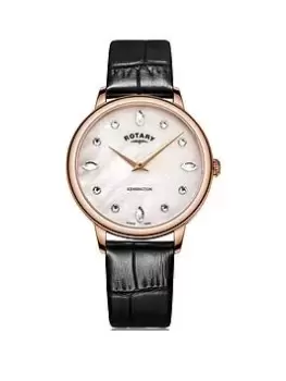 Image of Rotary Kensington Black Ladies Watch, Black, Women