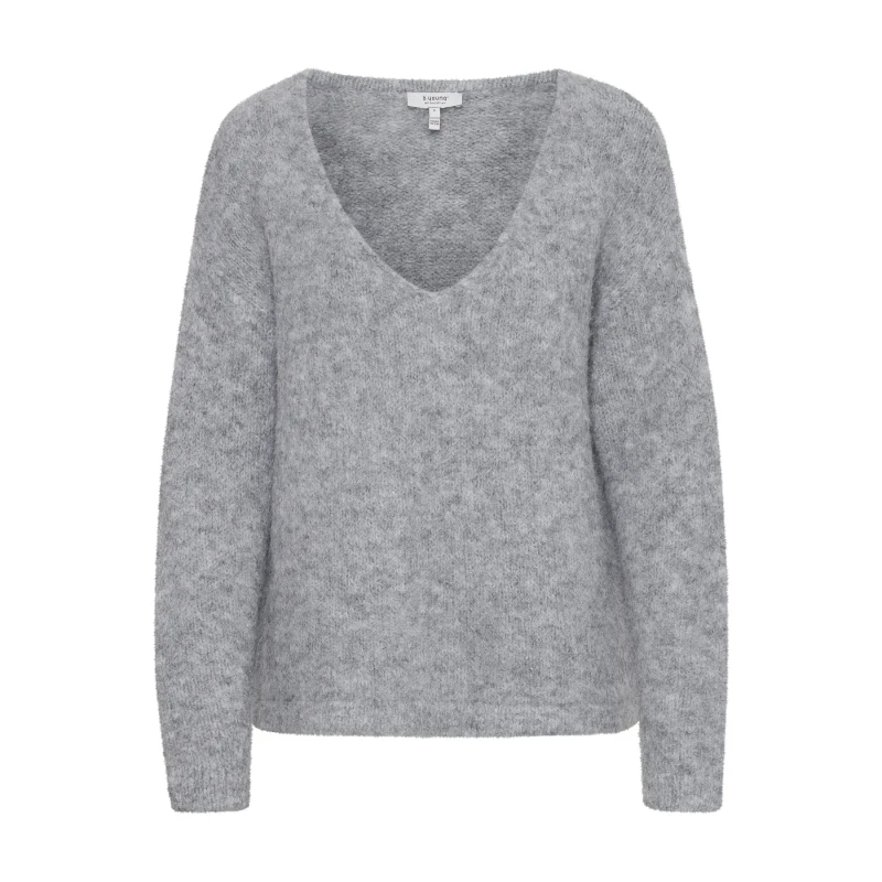 Image of b.Young Womens v-neck sweater b.young Miller Gris Female S