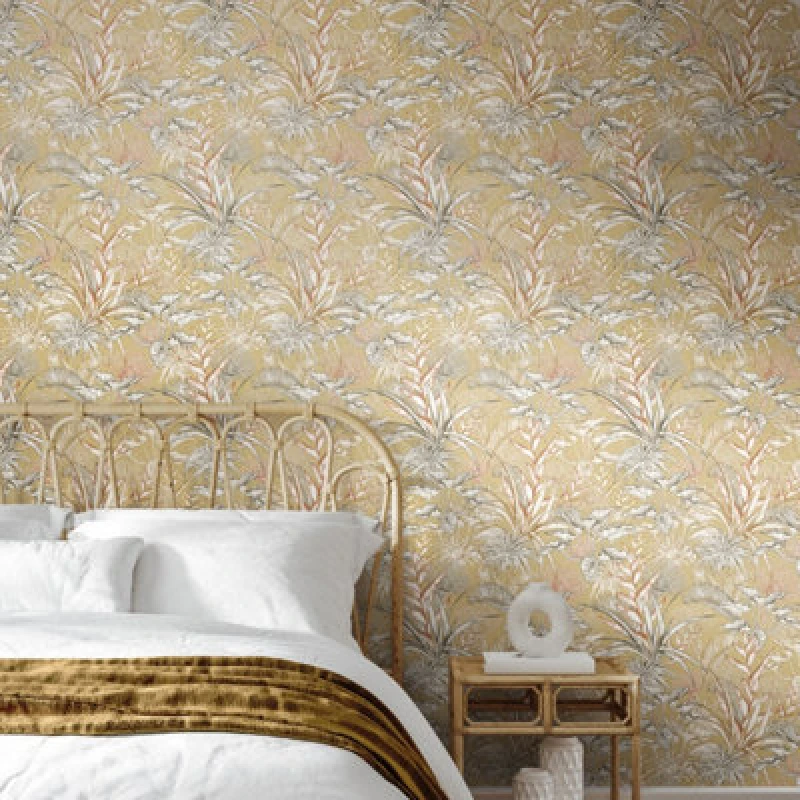Image of Hoopla Walls Tropical Canopy - Hemp 10M Wallpaper