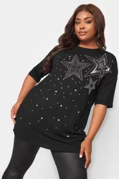 Image of Sequin Embellished Star T-Shirt