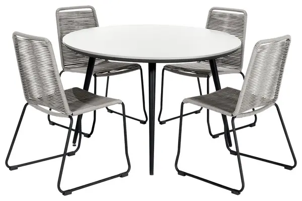 Image of Pacific Pacific Pang 4 Seater Metal Patio Set - Grey