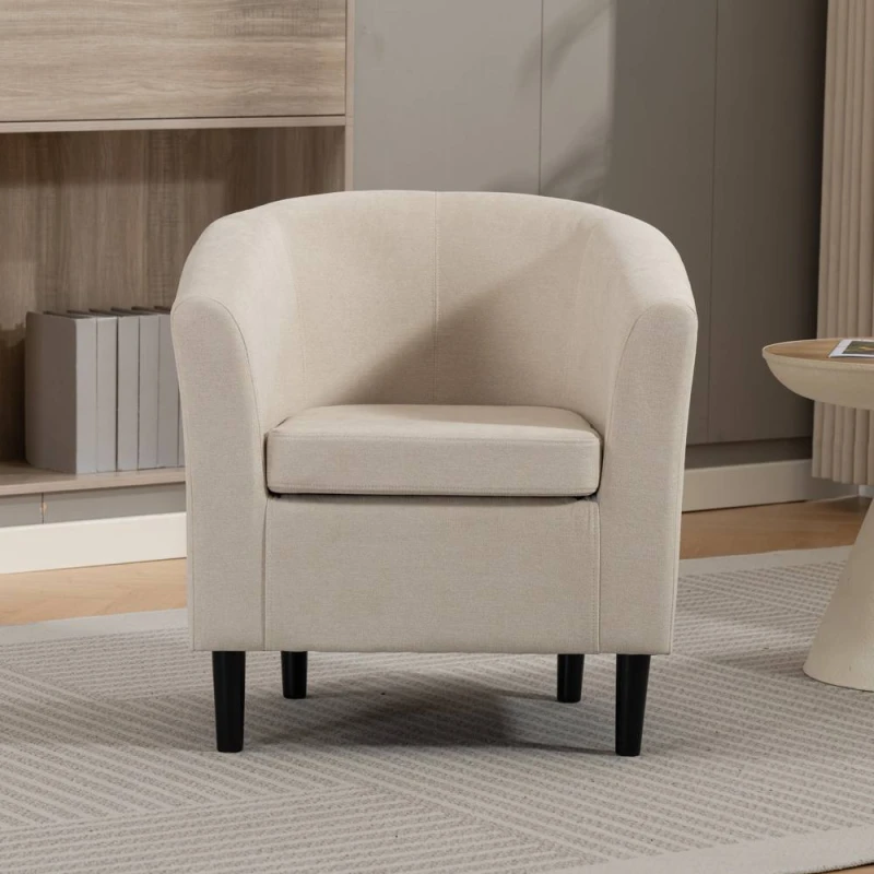 Image of Artemis Home Beulah Fabric Accent Chair in Beige Size: 1 Pack Beige Unisex 1 Pack