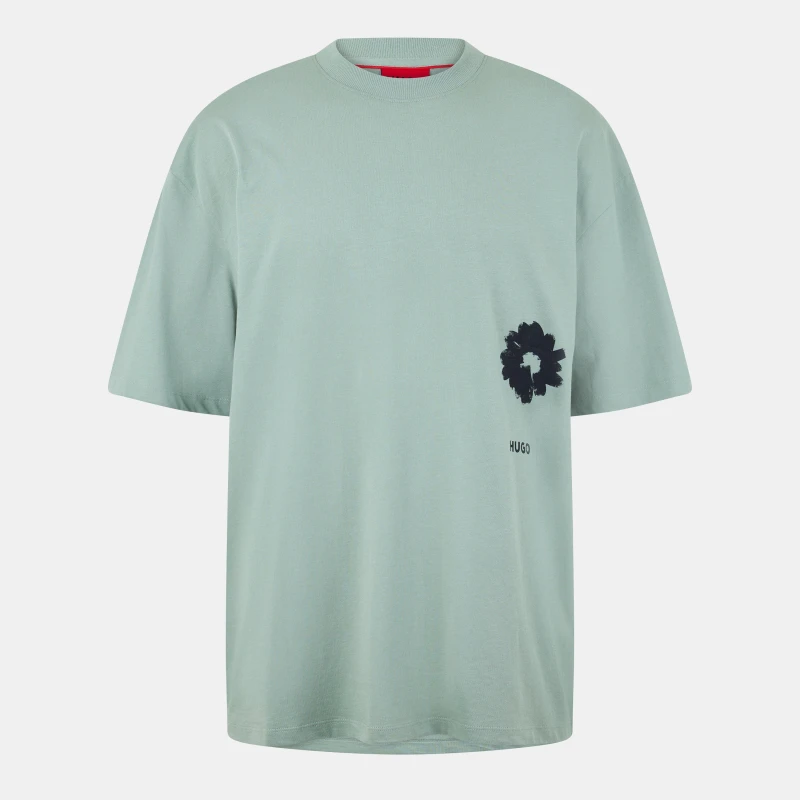 Image of Hugo Mens Diore Crew Neck T-Shirt Light Green male L