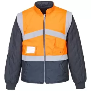 Image of Portwest - S769ONRL - sz L Hi-Vis 2-Tone Jacket - Reversible - Orange/Navy - Orange/Navy