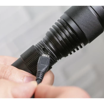 Image of SEALEY LED449 Aluminium Torch 10W LED Adjustable Focus RechargeableUSB Port