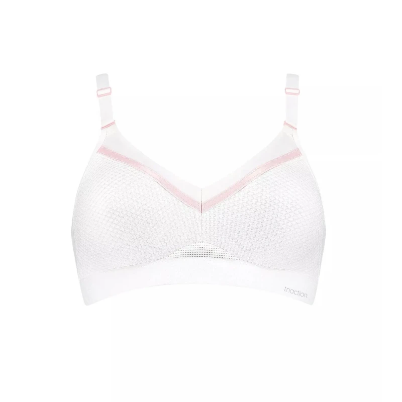 Image of Triumph Free Motion Sports Bra White Women 34B;38E;36E;34E;38DD;36DD;34DD;40D;38D;36D;34D;32D;40C;38C;36C;34C;32C;38B;36B