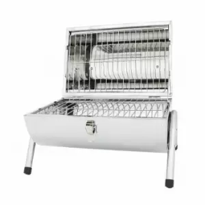 Image of Oypla - Portable Camping Stainless Steel Barrel bbq Charcoal Barbecue Table Top