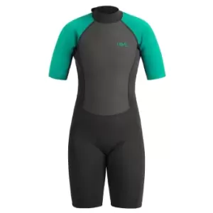 Image of Ub Womens Sailfin Shorty Wetsuit (black/Aqua, Small)