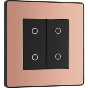 Image of BG Evolve Polished (Black Ins) 200W Double Touch Dimmer Switch, 2-Way Secondary in Copper Steel