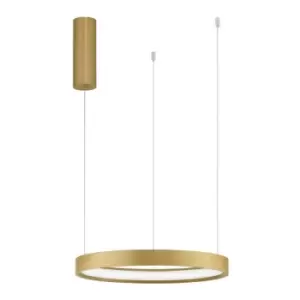 Image of Guelph Integrated LED Pendant Ceiling Light Brushed Gold Aluminium LED 30W 1080Lm 3000K - Merano