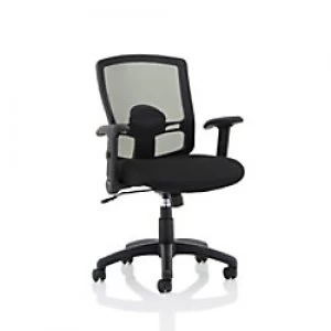 Image of Task Office Chair Portland Black Mesh with Height Adjustable and Folding Arms