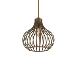 Image of Onion 1 Light Ceiling Pendant Brown