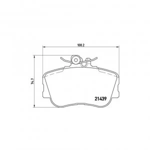 Image of Front Brake Pad Set BREMBO P 06 017