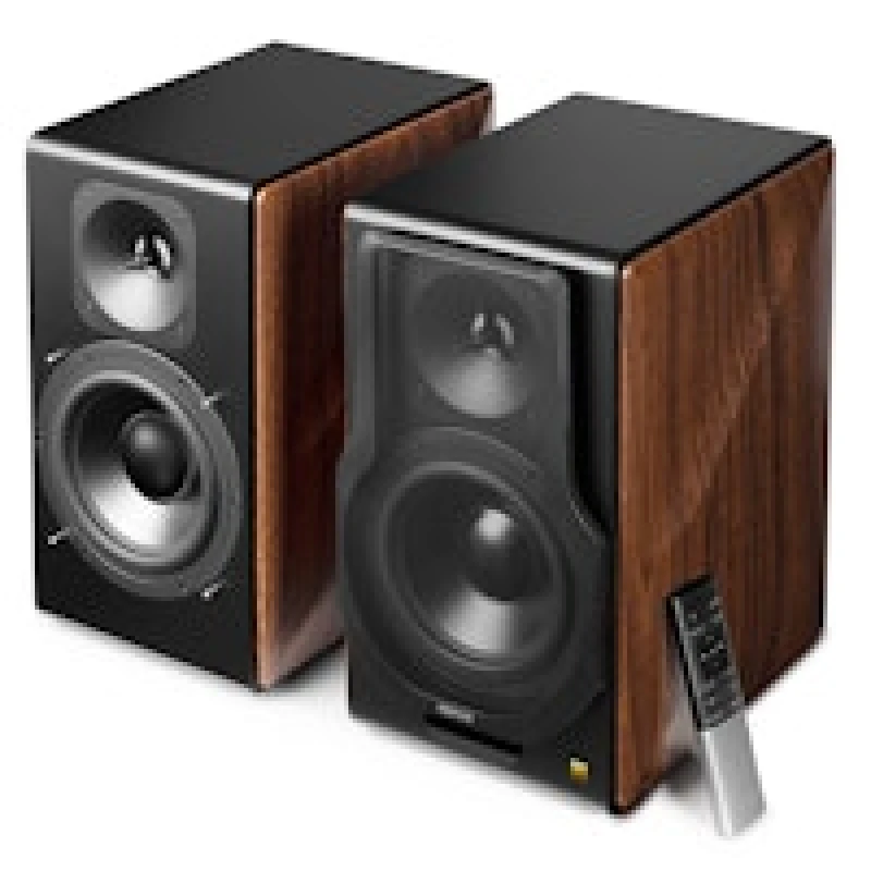 Image of Edifier Edifier S3000MKII Wireless Bookshelf Speaker Set - Brown Brown One Size