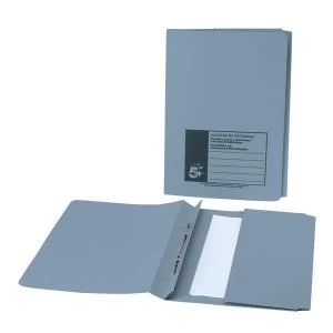 Image of 5 Star Foolscap Flat File With Pocket Recycled Manilla 285gsm Blue Pack of 25