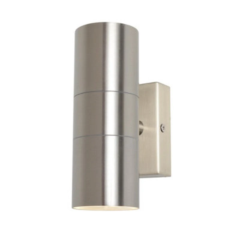 Image of Zinc Leto Ip65 2Lt Gu10 Wall Light Sst One Colour WMBNW Unisex