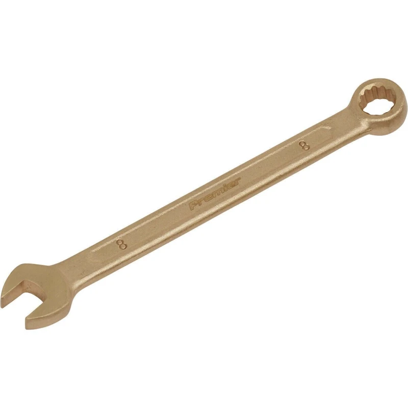 Image of Loops 8mm Non-Sparking Combination Spanner - Open-End & 12-Point WallDrive Ring Multi