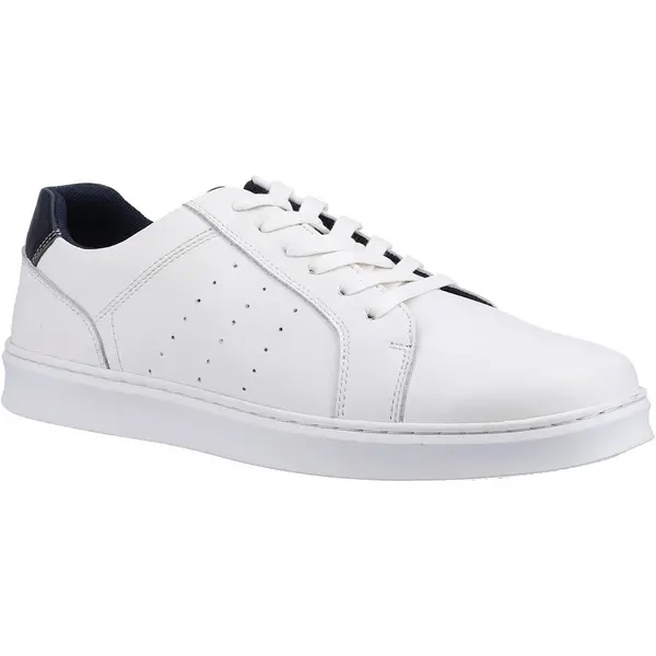 Image of Hush Puppies Mens Mason Lace Up Leather Trainers Shoes - UK 8