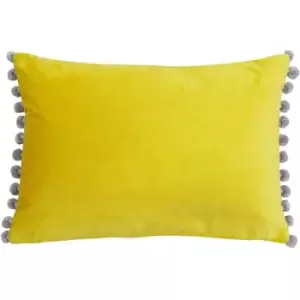 Image of Paoletti Fiesta Rectangle Cushion Cover (35 x 50cm) (Mimosa/Silver) - Mimosa/Silver