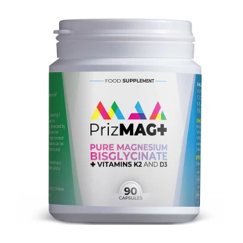 Image of MAG365 PrizMAG Plus Magnesium bysglycinate with added D3 & K2 90 Capsules