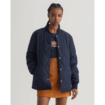 Image of Gant Quilted Coach Jacket - EVENING BLU 433