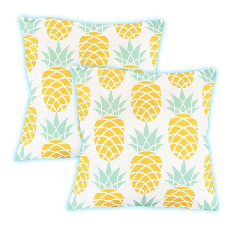 Image of Streetwize Light Up Outdoor Pineapple Scatter Cushions Multi unisex Pack of 6